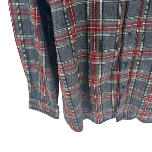 LL Bean Shirt Mens XL Tall Gray Plaid Soft Flannel Long Sleeve Traditional Fit - Picture 9 of 16